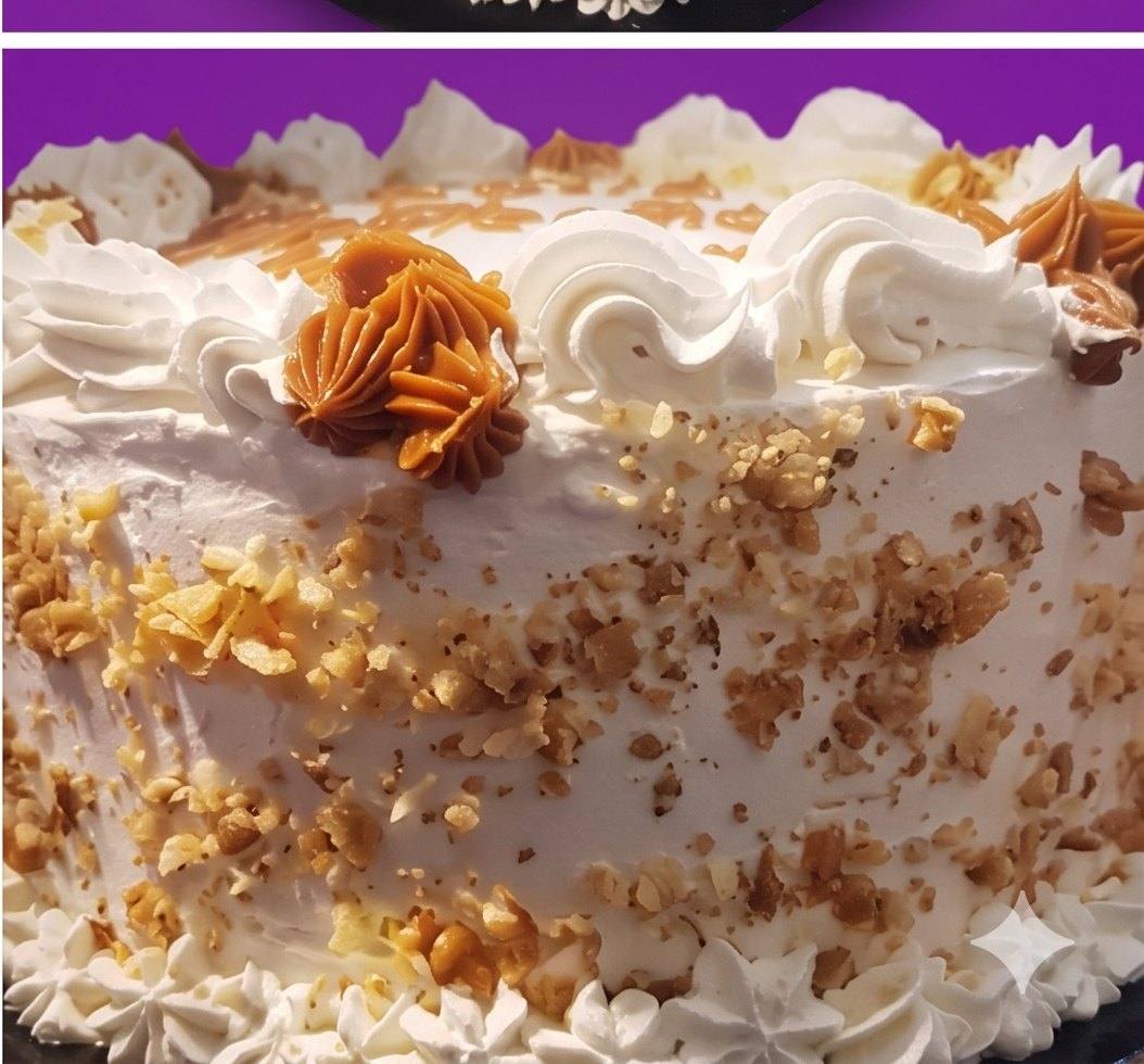 Torta tres leches — detalle de la decoración