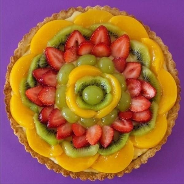 Tartaleta de frutas — vista superior
