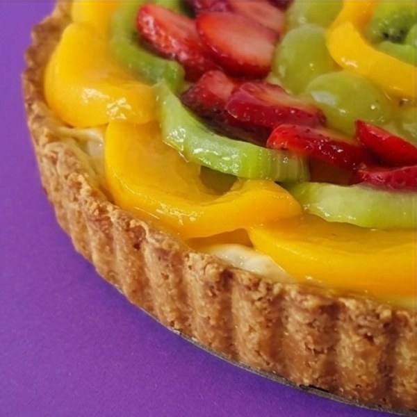 Tartaleta de frutas — detalle de la fruta