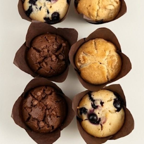 Muffins surtidos — vista superior