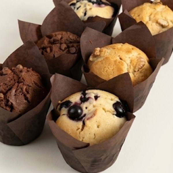Muffins surtidos — vista en ángulo